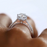 Silver White Topaz CZ Diamond Gemstones Eternity Ring