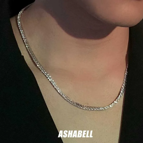 925 silver tennis chain + tennis bracelet