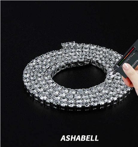925 silver tennis chain + tennis bracelet