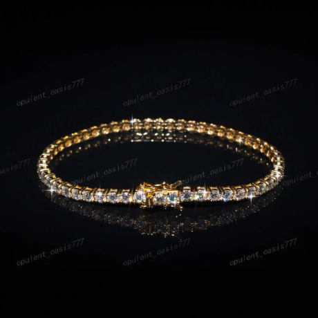 925 silver tennis chain + tennis bracelet