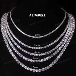 925 silver tennis chain + tennis bracelet