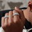 Ice out Moissanite Cuban Ring Jewelry 925 Sterling Silver Moissanite Hip Hop Ring