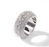 Ice out Moissanite Cuban Ring Jewelry 925 Sterling Silver Moissanite Hip Hop Ring