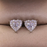 SilverPear Cut White Topaz CZ Diamond Earring