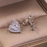 SilverPear Cut White Topaz CZ Diamond Earring