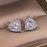 SilverPear Cut White Topaz CZ Diamond Earring