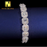 Silver D Color VVS Moissanite Diamond Cluster Tennis Bracelet