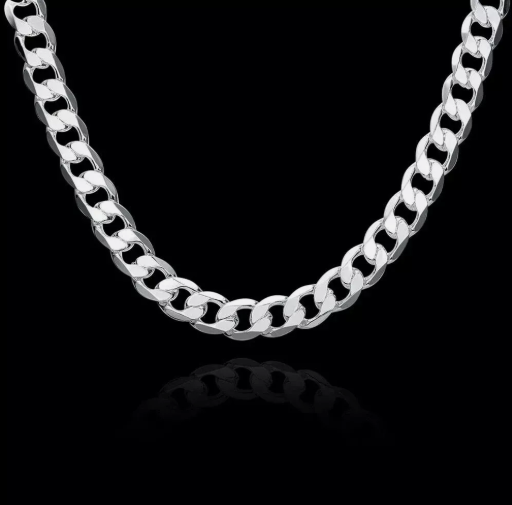 925 Sterling Silver necklace classic 12MM chain 18-30 inches Jewelry