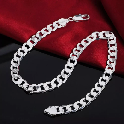 925 Sterling Silver necklace classic 12MM chain 18-30 inches Jewelry