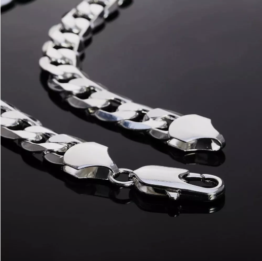 925 Sterling Silver necklace classic 12MM chain 18-30 inches Jewelry