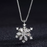 New 925 Silver Filled Snowflake Pendant Box Chain Necklace