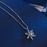New 925 Silver Filled Snowflake Pendant Box Chain Necklace