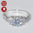 Pure Silvery Luxury Halo Ring