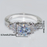Pure Silvery Luxury Halo Ring