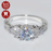 Pure Silvery Luxury Halo Ring
