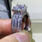 Choucong Unique Luxury Jewelry 925 Sterling Silver & Gold Fill Princess Cut Whie Topaz CZ Diamond Party Eternit Unisex Ring