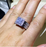Choucong Unique Luxury Jewelry 925 Sterling Silver & Gold Fill Princess Cut Whie Topaz CZ Diamond Party Eternit Unisex Ring